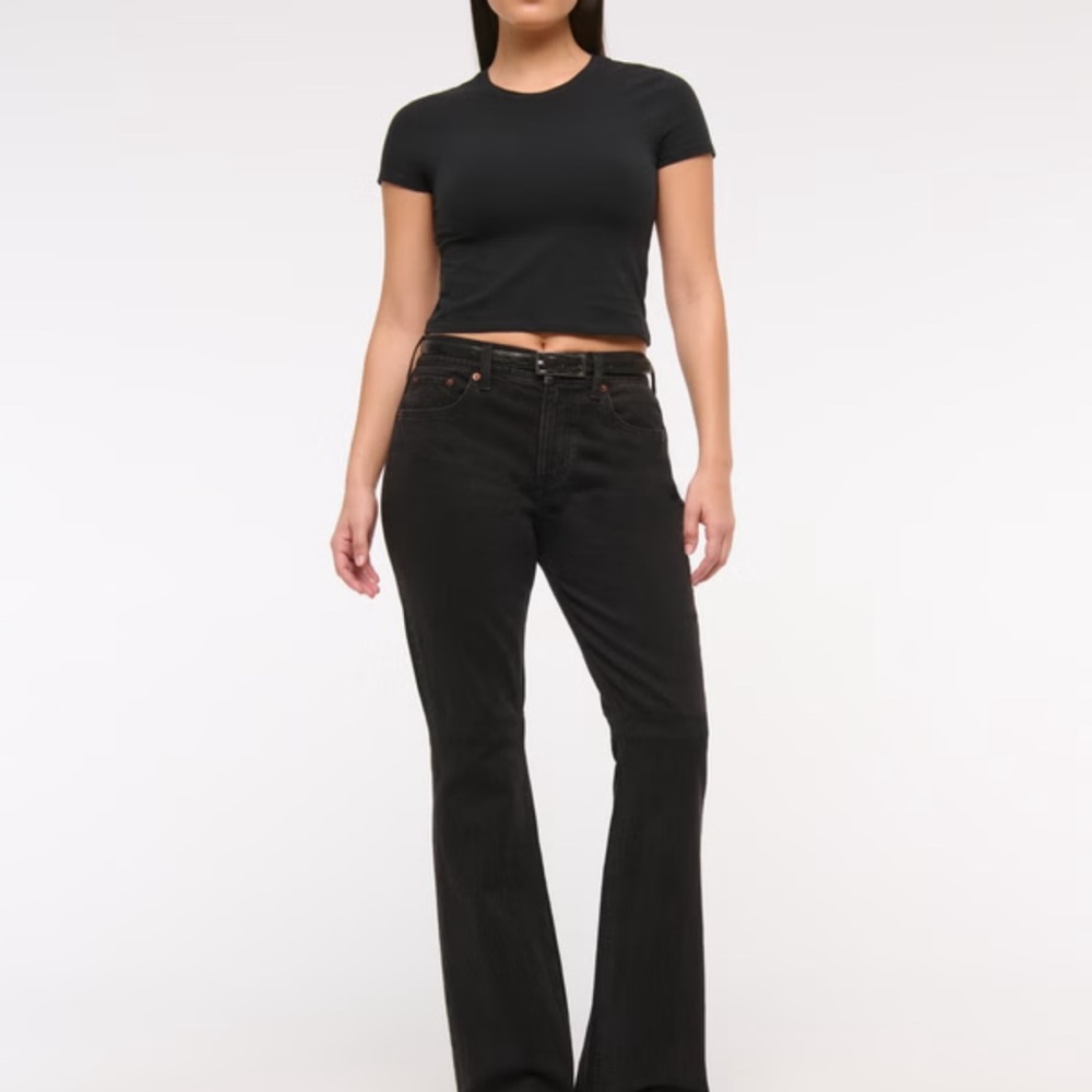 Abercrombie Curve Love Mid Rise Bootcut Jean